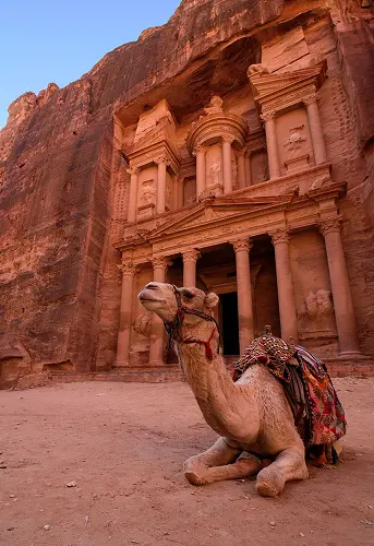 Witness the sunrise at Petra