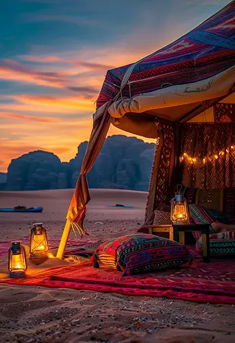 Sleep beneath the stars in Wadi Rum